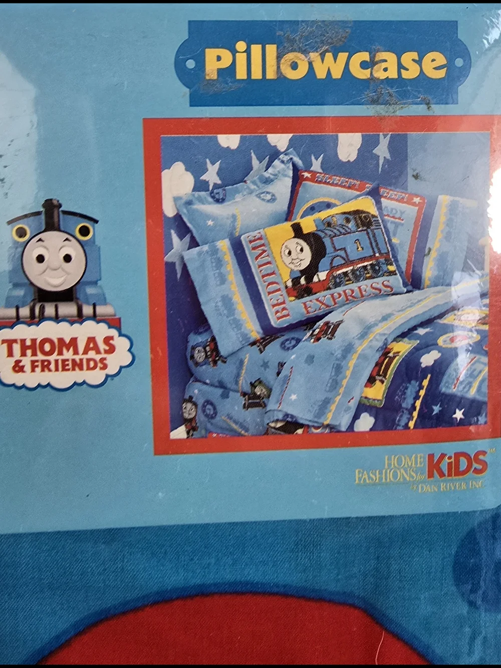 NWT Thomas & Friends - KIDs PILLOWCASE Standard RED & BLUE BEDTIME EXPRESS (Q1)